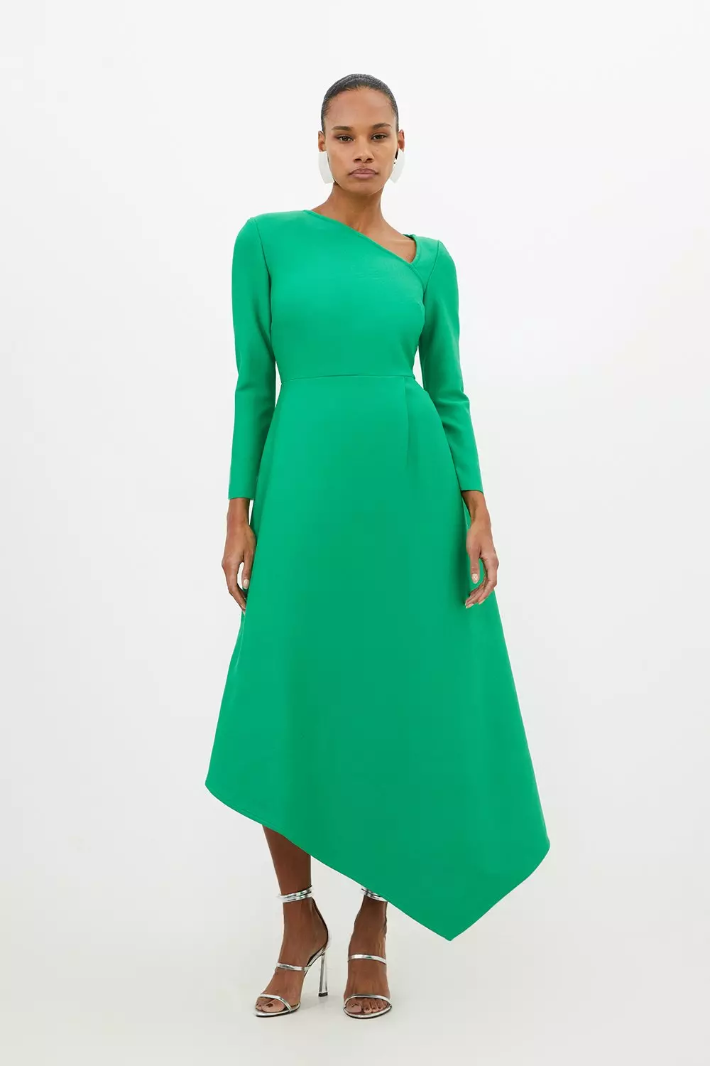 Miriom asymmetric best sale knitted midi dress